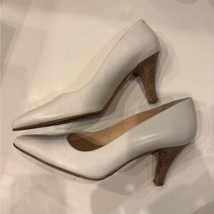 Bally Women's White Leather Pumps Heels